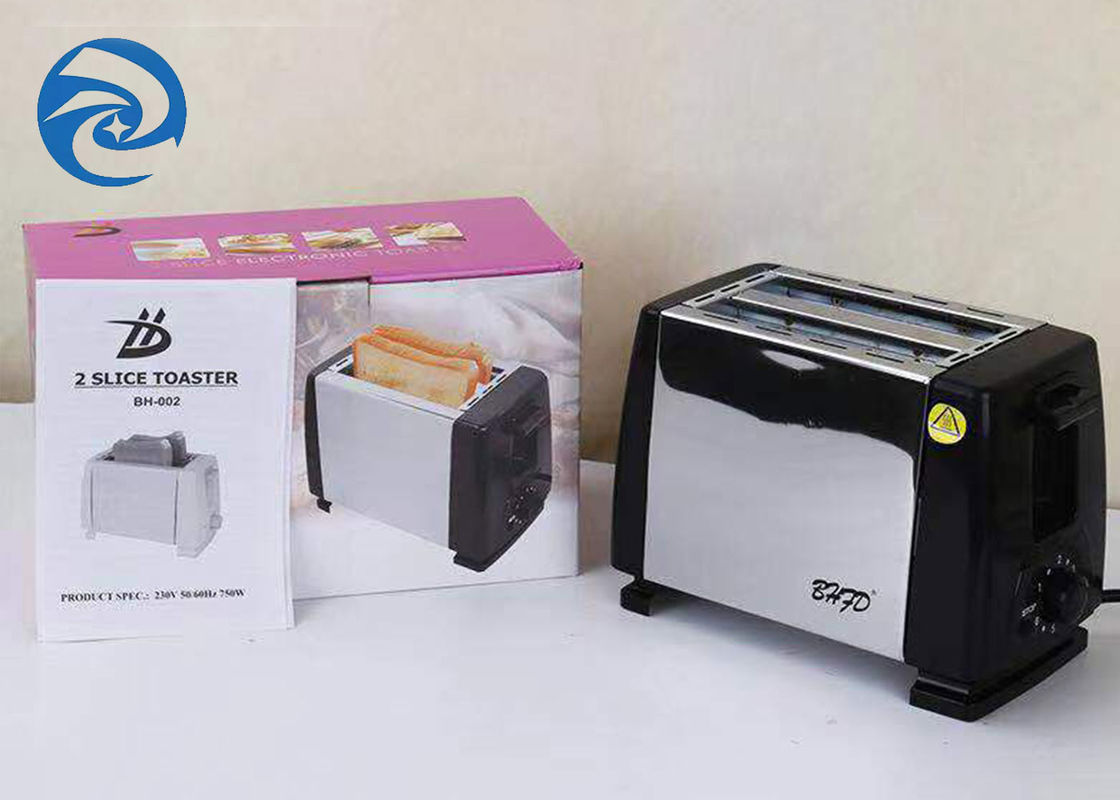 220V 750W Ekmek Kızartma Makinesi 2 Dilim Paslanmaz Çelik 6 Hız