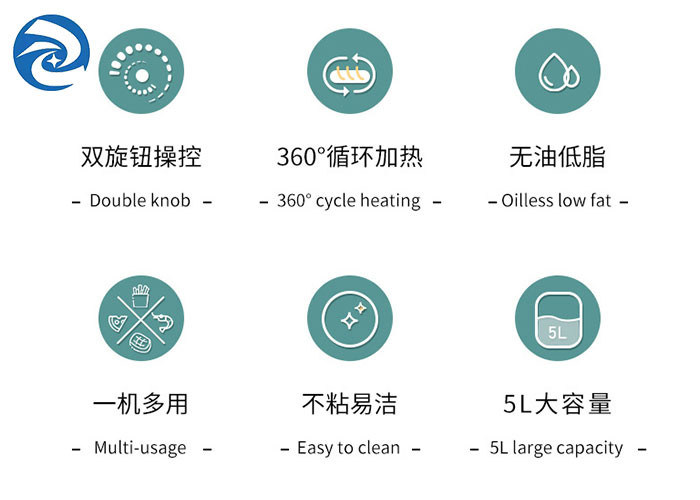 5.3qt Çok Fonksiyonlu Hava Fritözü