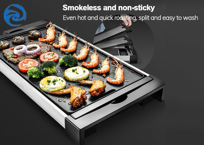 1800W Dumansız Elektrikli Barbekü Izgarası 110V 220V 625x316x65mm