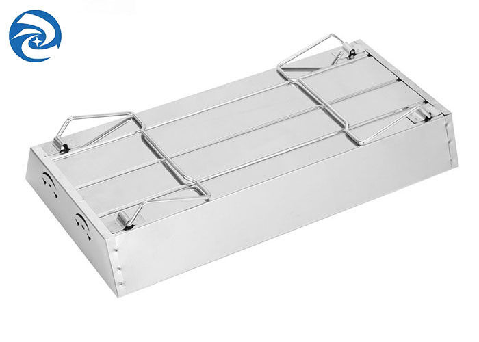 SS403 Portatif Paslanmaz Çelik Izgara 17.7''x9''x2.4'' 2 ila 4 kişi